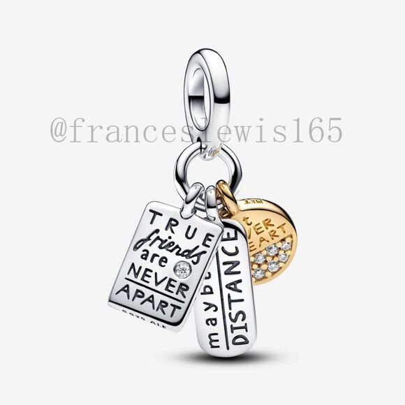 Pandora Friendship Triple Dangle Charm - Picture 1 of 6